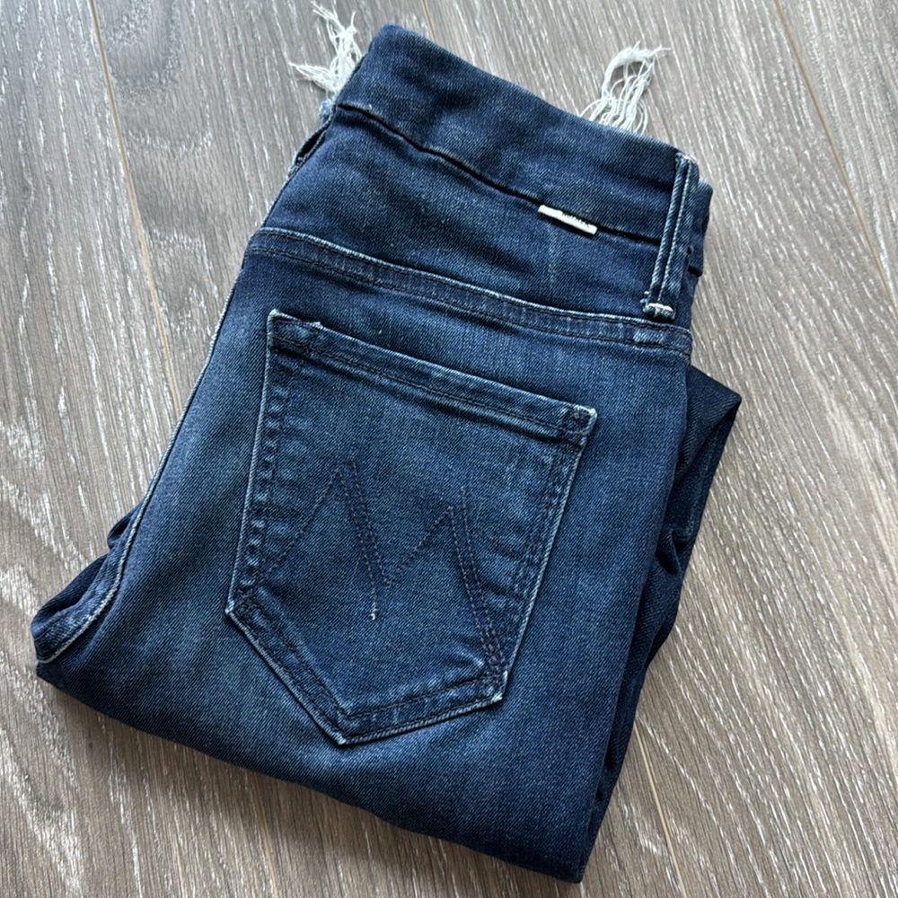 NWOT Mother High Waisted Looker Ankle Fray in Tongue and Chic Size 24